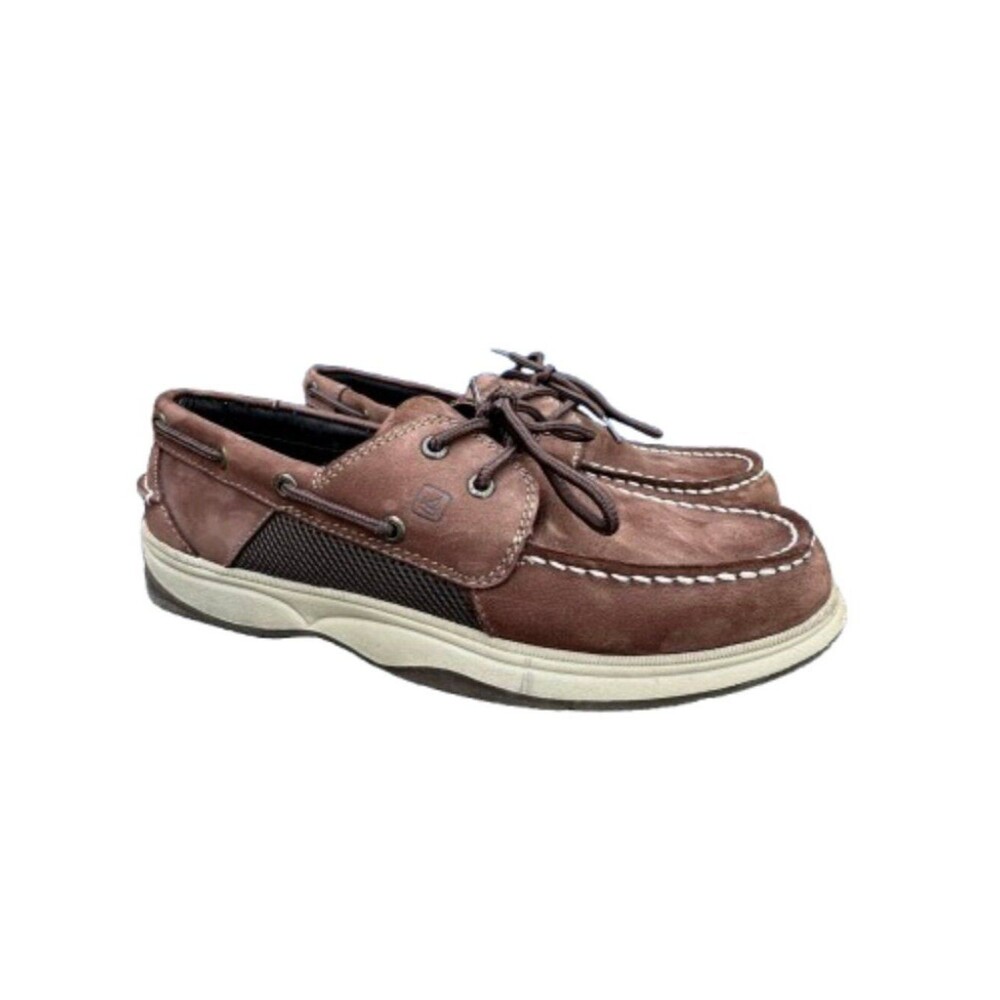 Sperry Intrepid Top Sider Boat Shoes Boys Size 7M Brown Leather